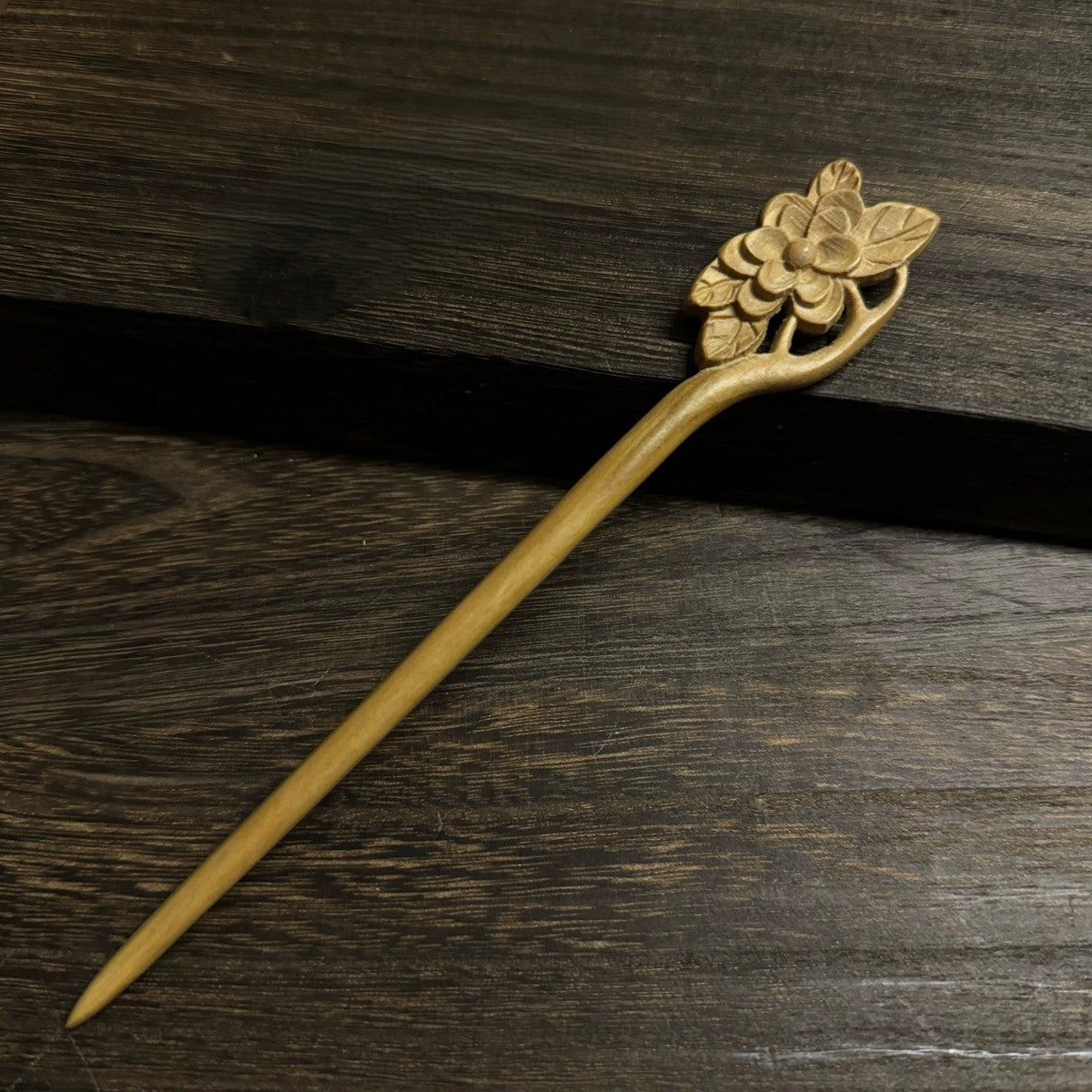 Natural Aged Peach Wood Hair Stick Set - Assorted Floral and Nature Designs Hairpins #老桃木簪合集