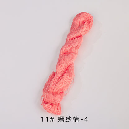 400m Suzhou Embroidery Untwisted Mulberry Silk Thread(Pink02)