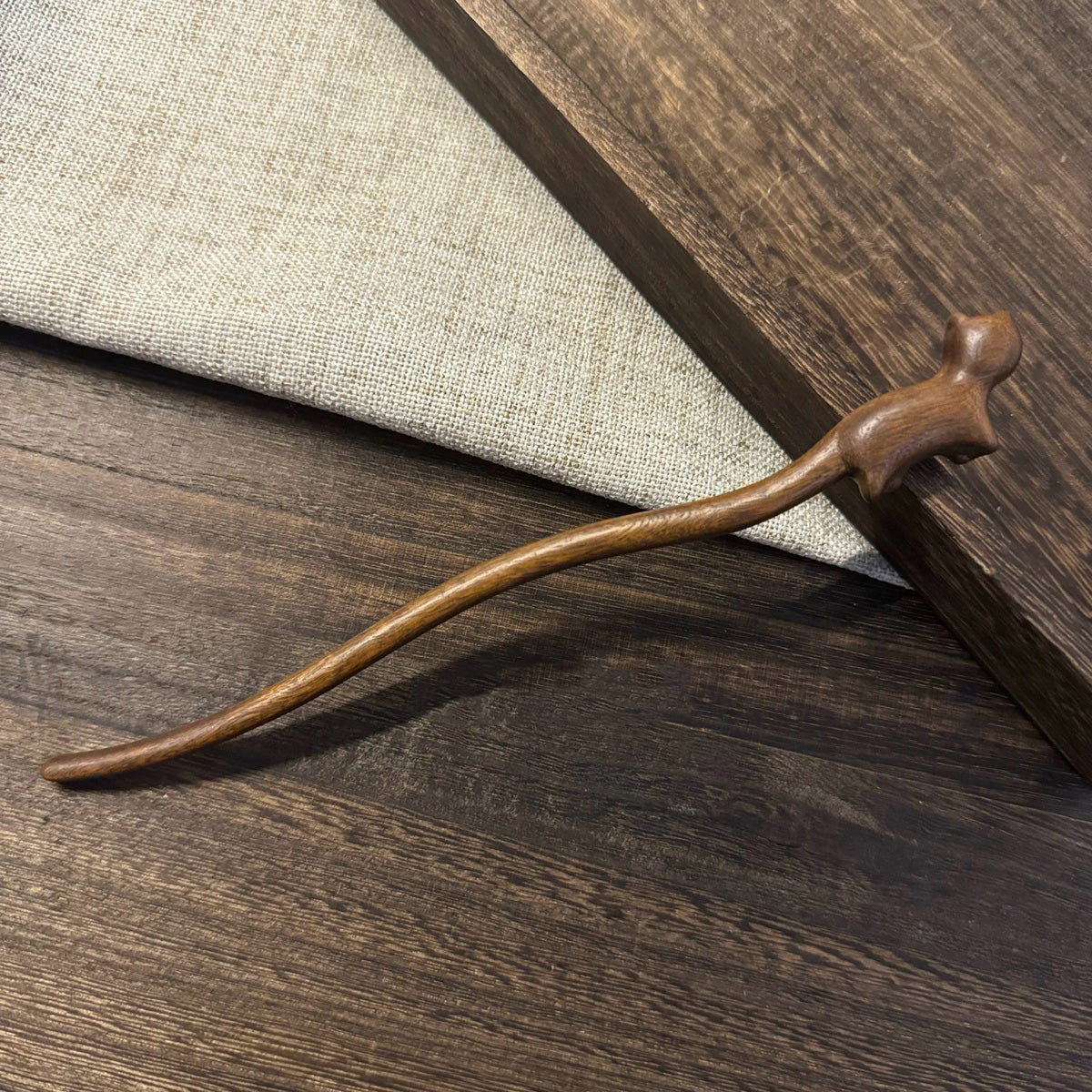 Golden Phoebe Wood Hair Stick | Natural Wooden Hairpin for Buns, Updos & DIY Projects