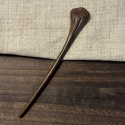 Golden Phoebe Wood Hair Stick | Natural Wooden Hairpin for Buns, Updos & DIY Projects