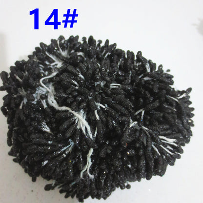 Glitter Coated Flower Stamens (Approx. 280-330pcs) - Stiff Stem for DIY Floral Crafts