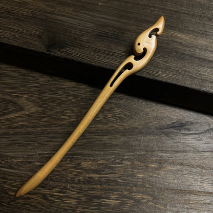 Natural Peach Wood Hair Stick Set - Assorted Floral and Nature Designs Hairpins #桃木发簪合集