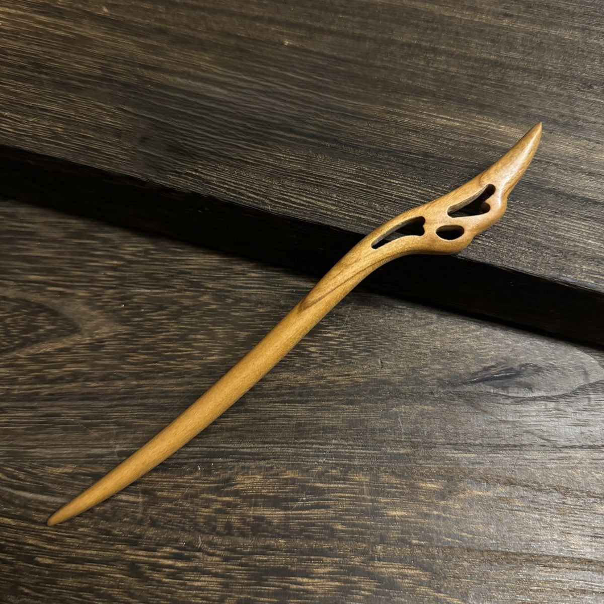 Natural Aged Peach Wood Hair Stick Set - Assorted Floral and Nature Designs Hairpins #老桃木簪合集