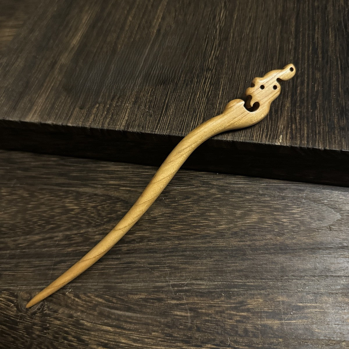 Natural Aged Peach Wood Hair Stick Set - Assorted Floral and Nature Designs Hairpins #老桃木簪合集