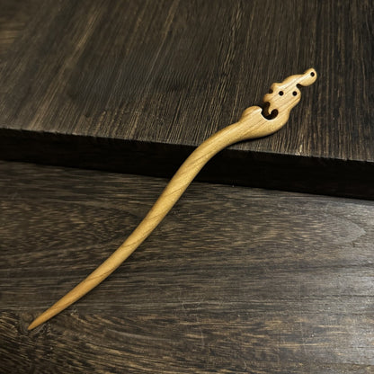 Natural Aged Peach Wood Hair Stick Set - Assorted Floral and Nature Designs Hairpins #老桃木簪合集