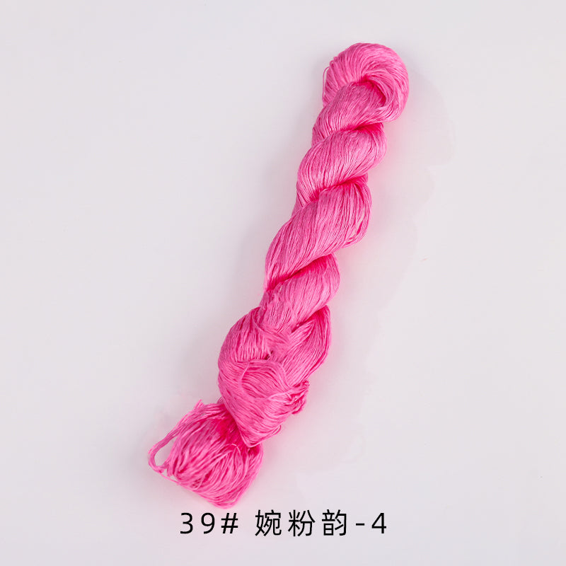 400m Suzhou Embroidery Untwisted Mulberry Silk Thread(Pink03)