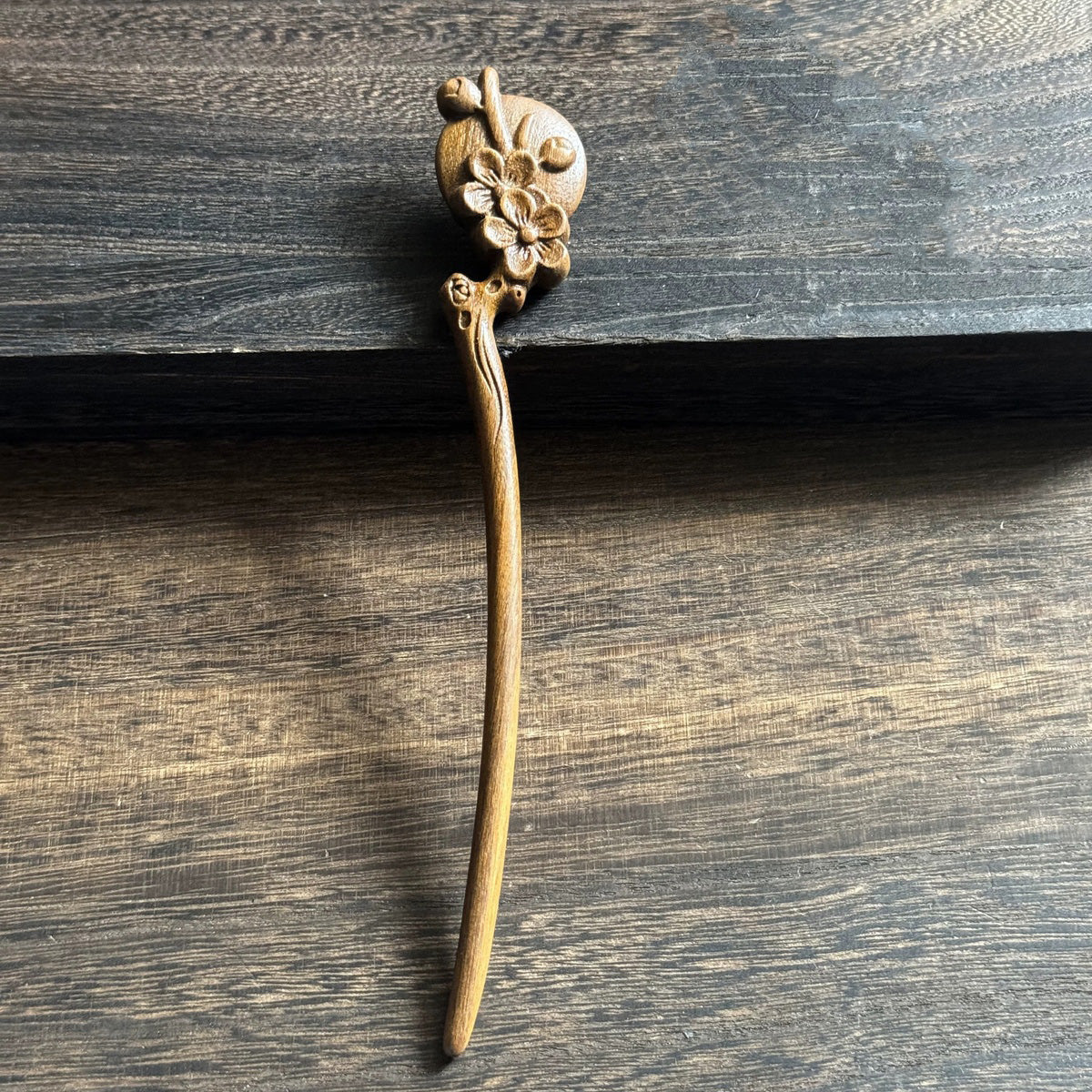 Golden Phoebe Wood Hair Stick | Natural Wooden Hairpin for Buns, Updos & DIY Projects