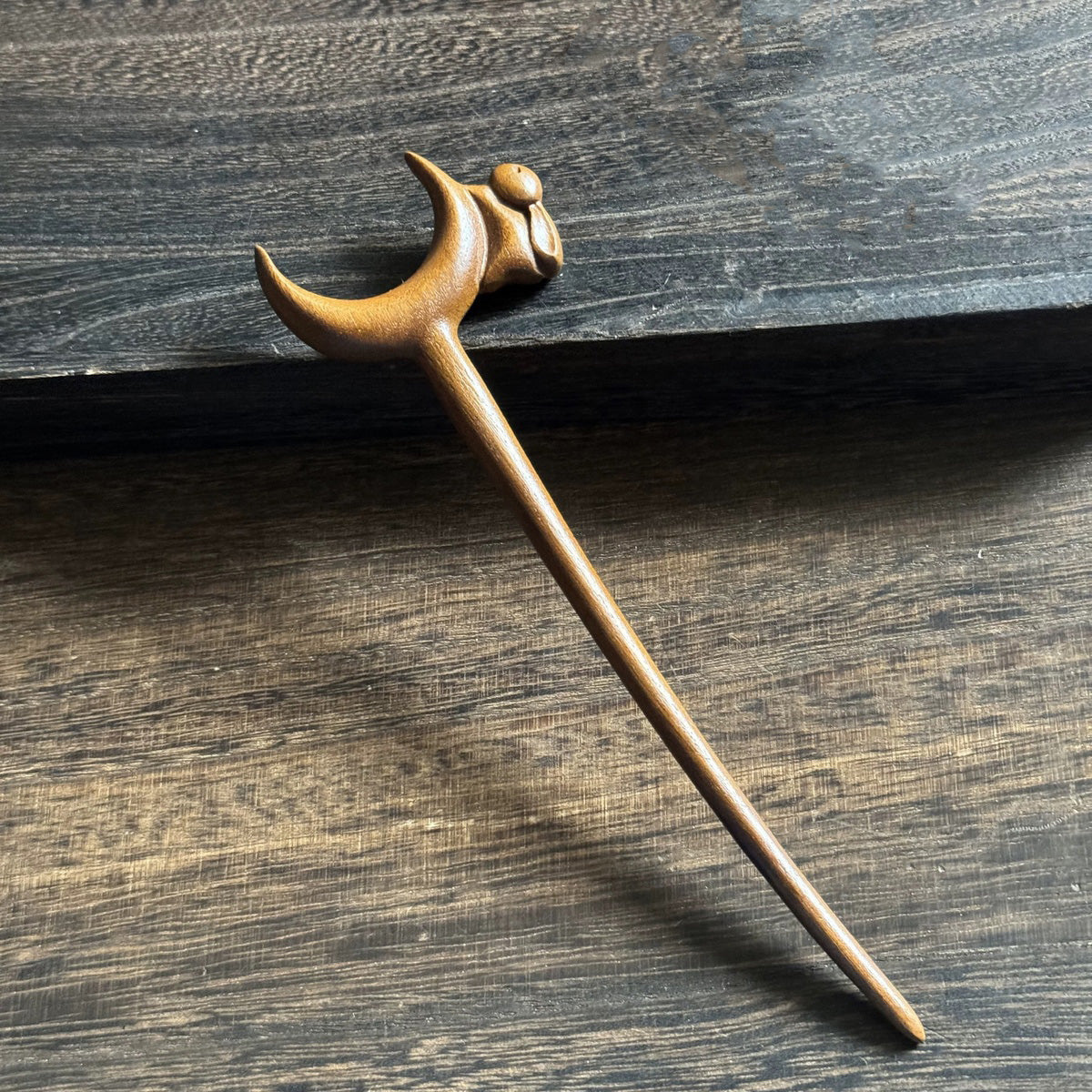 Golden Phoebe Wood Hair Stick | Natural Wooden Hairpin for Buns, Updos & DIY Projects