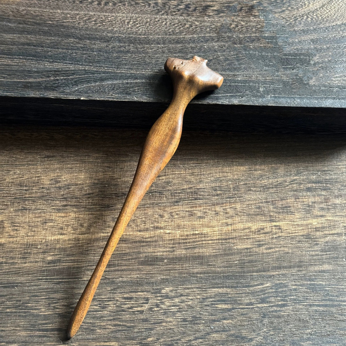 Golden Phoebe Wood Hair Stick | Natural Wooden Hairpin for Buns, Updos & DIY Projects