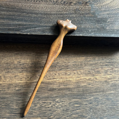 Golden Phoebe Wood Hair Stick | Natural Wooden Hairpin for Buns, Updos & DIY Projects