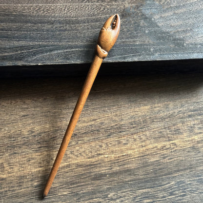 Golden Phoebe Wood Hair Stick | Natural Wooden Hairpin for Buns, Updos & DIY Projects