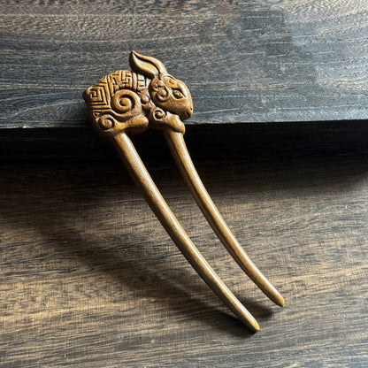 Golden Phoebe Wood Hair Stick | Natural Wooden Hairpin for Buns, Updos & DIY Projects