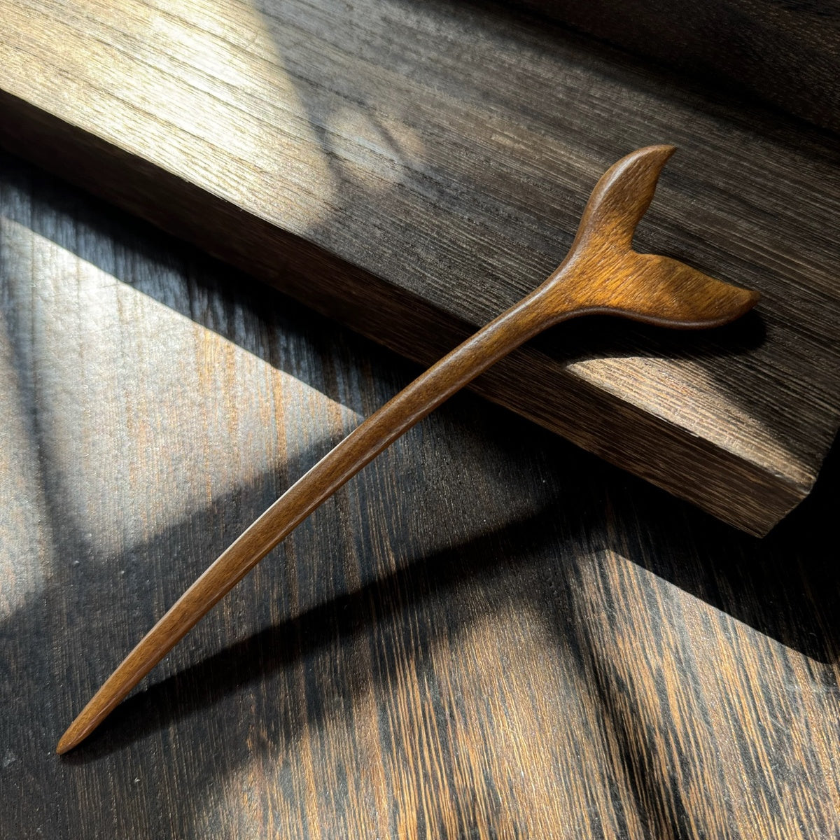 Golden Phoebe Wood Hair Stick | Natural Wooden Hairpin for Buns, Updos & DIY Projects