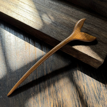 Golden Phoebe Wood Hair Stick | Natural Wooden Hairpin for Buns, Updos & DIY Projects