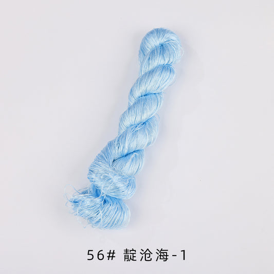 400m Suzhou Embroidery Untwisted Mulberry Silk Thread(Blue04)