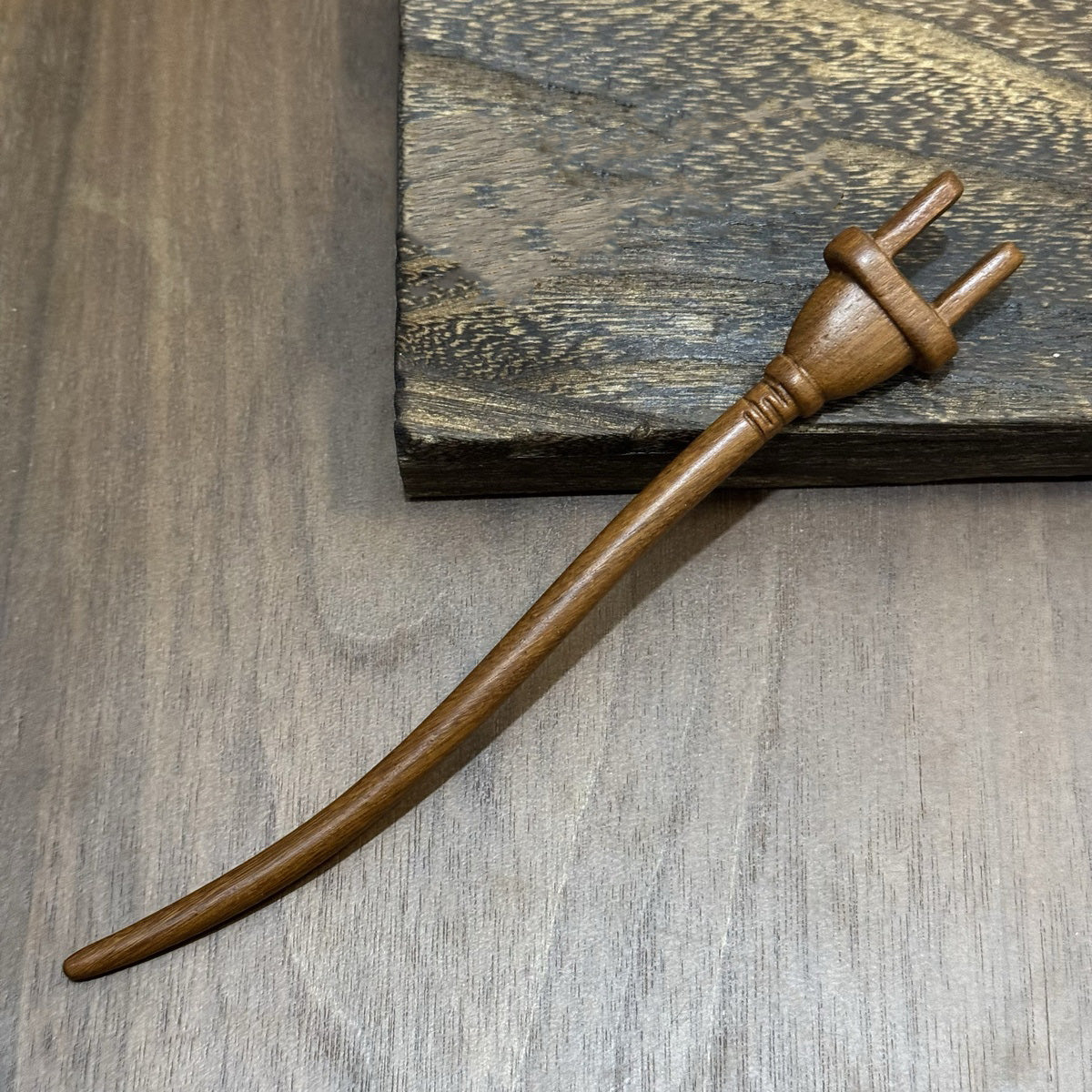 Golden Phoebe Wood Hair Stick | Natural Wooden Hairpin for Buns, Updos & DIY Projects