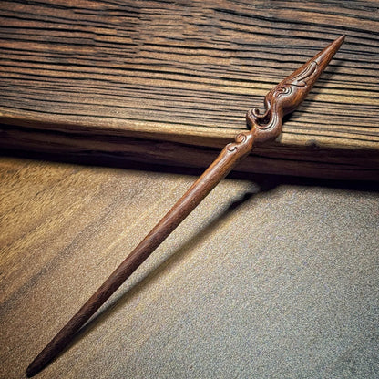 Golden Phoebe Wood Hair Stick | Natural Wooden Hairpin for Buns, Updos & DIY Projects