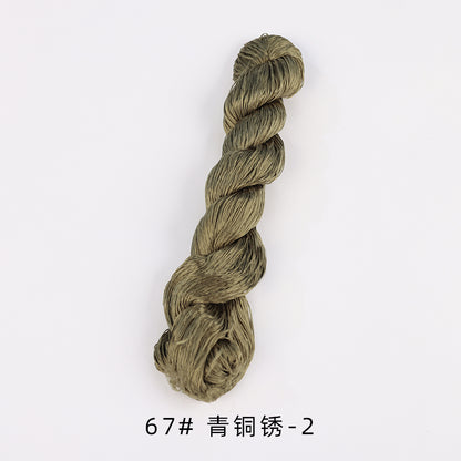 400m Suzhou Embroidery Untwisted Mulberry Silk Thread(Grey02)