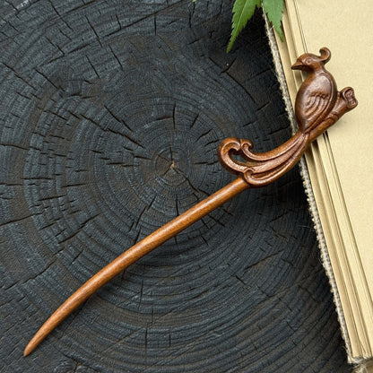 Golden Phoebe Wood Hair Stick | Natural Wooden Hairpin for Buns, Updos & DIY Projects