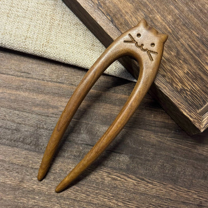 Golden Phoebe Wood Hair Stick | Natural Wooden Hairpin for Buns, Updos & DIY Projects