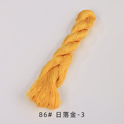 400m Suzhou Embroidery Untwisted Mulberry Silk Thread(Yellow02)