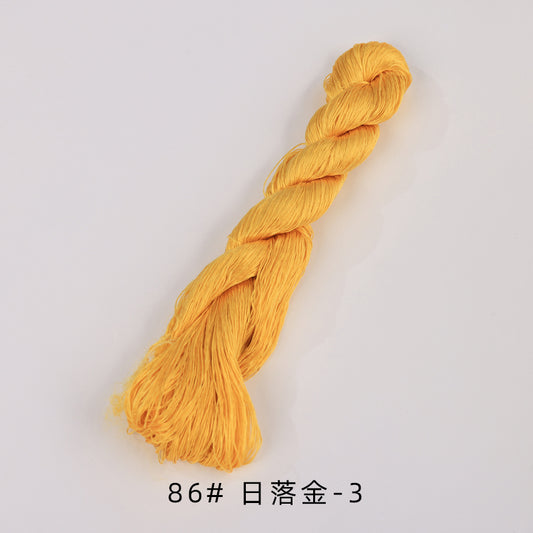 400m Suzhou Embroidery Untwisted Mulberry Silk Thread(Yellow02)