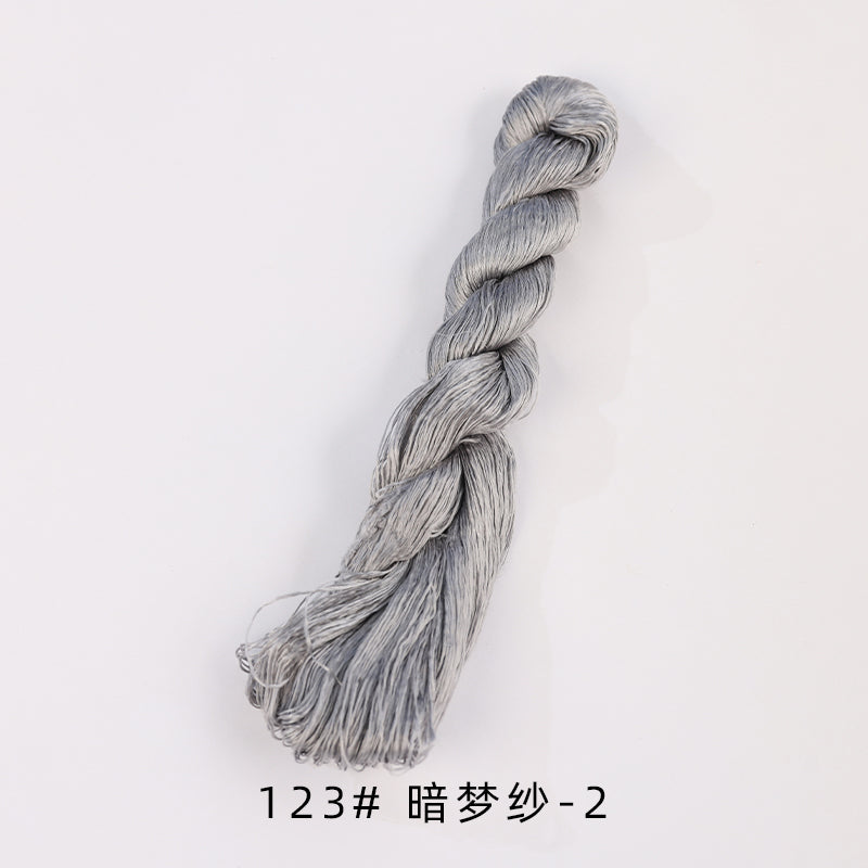 400m Suzhou Embroidery Untwisted Mulberry Silk Thread(Grey03)