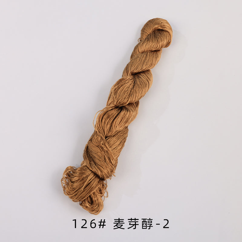 400m Suzhou Embroidery Untwisted Mulberry Silk Thread(Brown and Red)