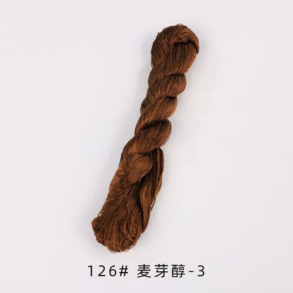 400m Suzhou Embroidery Untwisted Mulberry Silk Thread(Brown and Red)