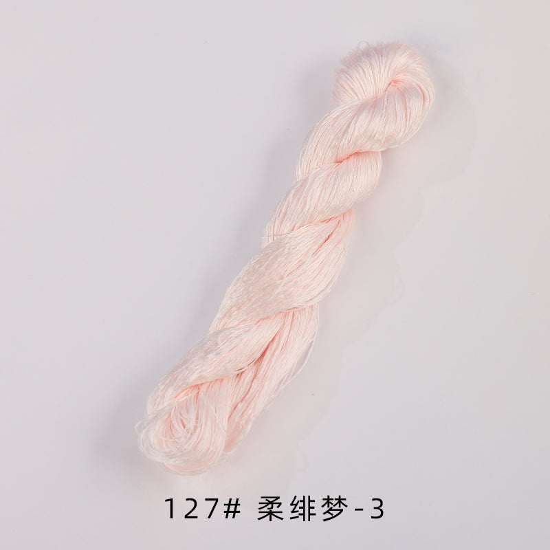 400m Suzhou Embroidery Untwisted Mulberry Silk Thread(Brown and Red)