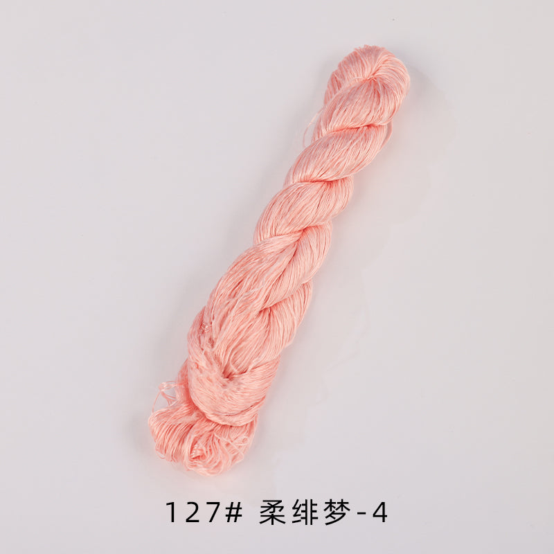 400m Suzhou Embroidery Untwisted Mulberry Silk Thread(Brown and Red)