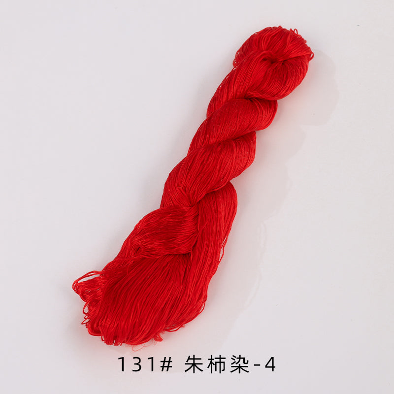 400m Suzhou Embroidery Untwisted Mulberry Silk Thread(Brown and Red)