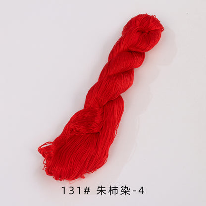 400m Suzhou Embroidery Untwisted Mulberry Silk Thread(Brown and Red)
