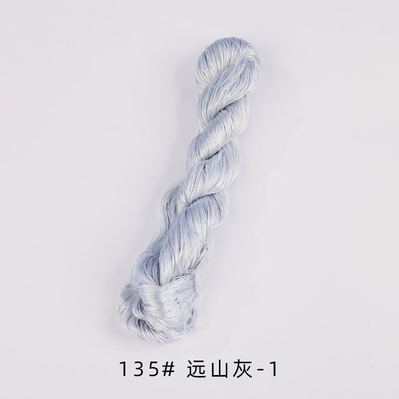 400m Suzhou Embroidery Untwisted Mulberry Silk Thread(Green and Blue)