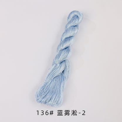 400m Suzhou Embroidery Untwisted Mulberry Silk Thread(Green and Blue)