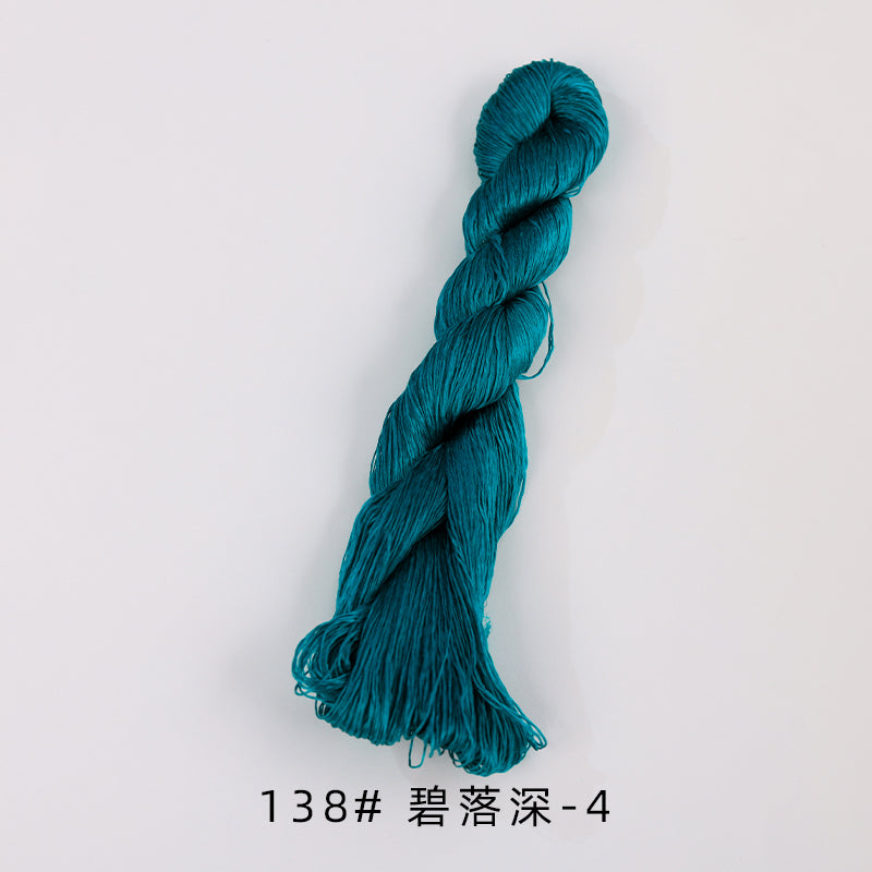 400m Suzhou Embroidery Untwisted Mulberry Silk Thread(Green and Blue)