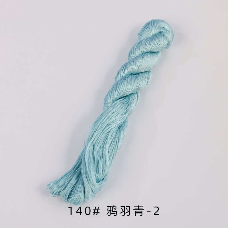 400m Suzhou Embroidery Untwisted Mulberry Silk Thread(Green and Blue)