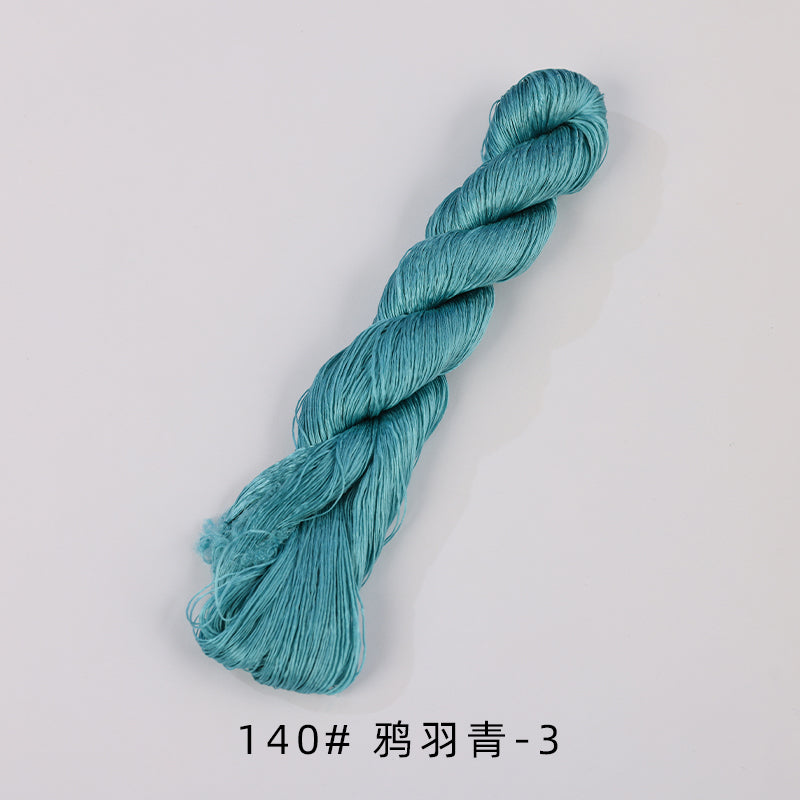400m Suzhou Embroidery Untwisted Mulberry Silk Thread(Green and Blue)