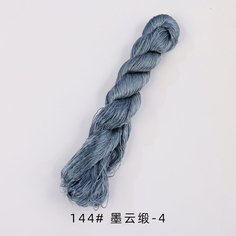 400m Suzhou Embroidery Untwisted Mulberry Silk Thread(Grey and Blue)