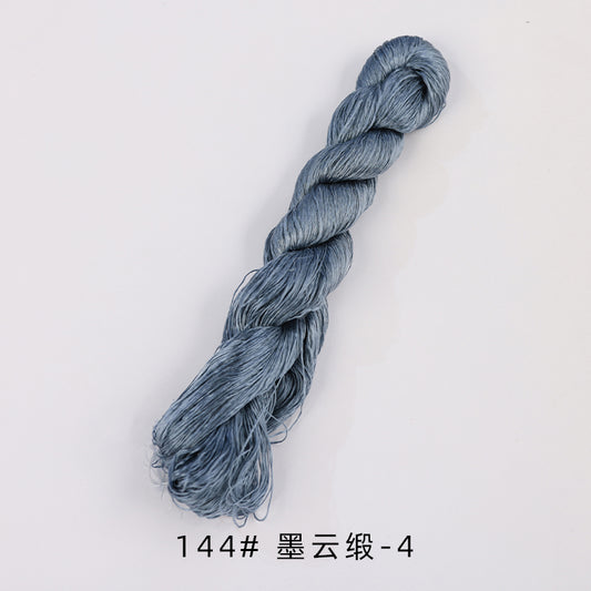 400m Suzhou Embroidery Untwisted Mulberry Silk Thread(Grey and Blue)