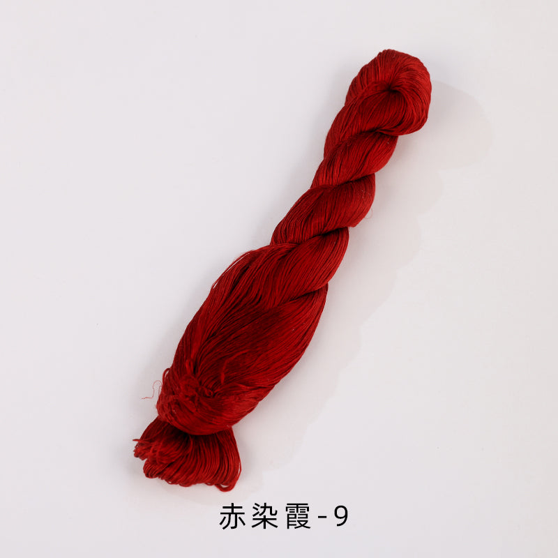 400m Suzhou Embroidery Untwisted Mulberry Silk Thread(Red01)