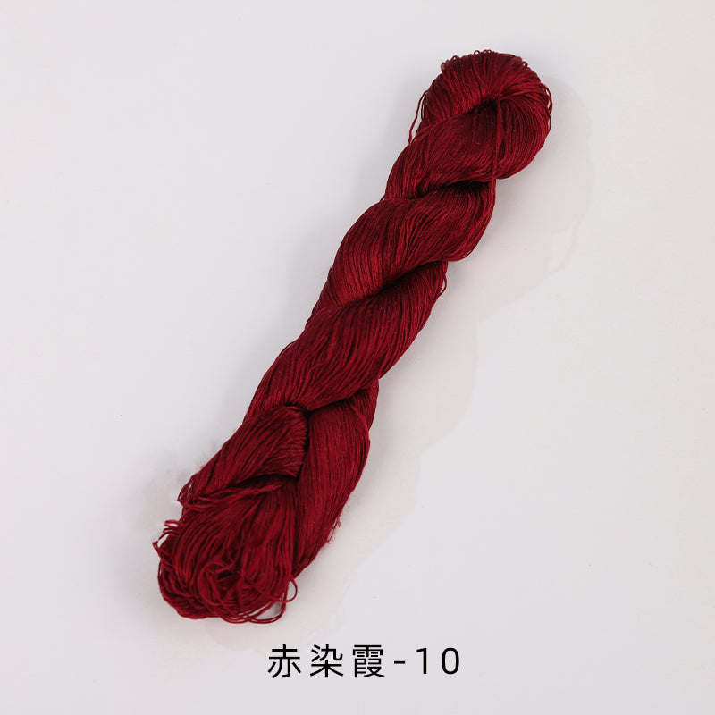 400m Suzhou Embroidery Untwisted Mulberry Silk Thread(Red01)