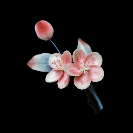 Peach Blossom Bespoke Brooch-Silk Brooch(Ronghua)