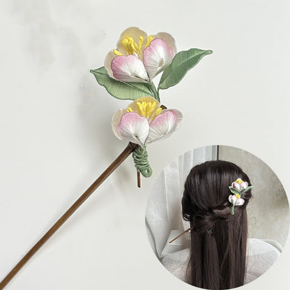 Haitangwen Hairpin Chanhua Materials Flowers DIY Kit - Include Detailed Video Tutorial