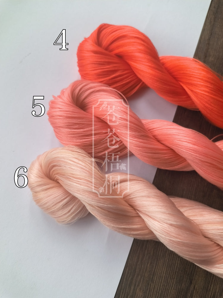 20g 5A Raw Silk Mulberry Silk Thread(%Pink)