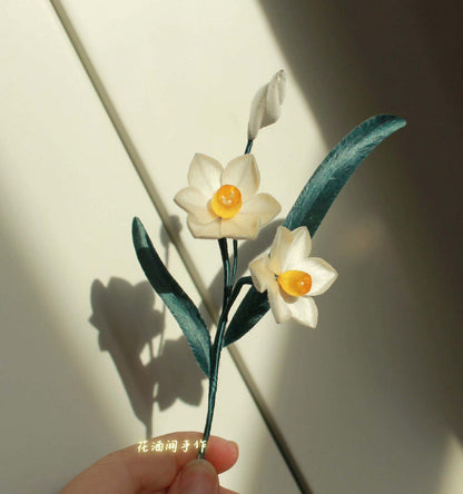 Daffodil Bespoke Hairpin-Silk Hairdress(Ronghua)