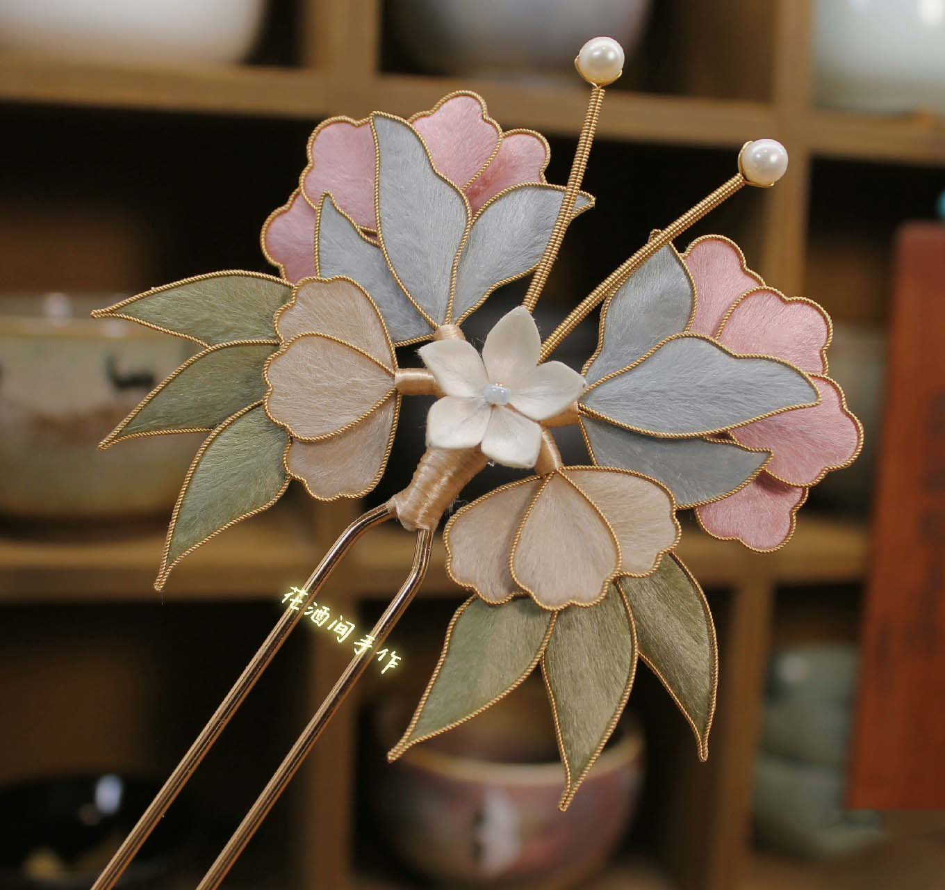 Flower Butterfly Bespoke Hairpin-Silk Hairdress(Ronghua)