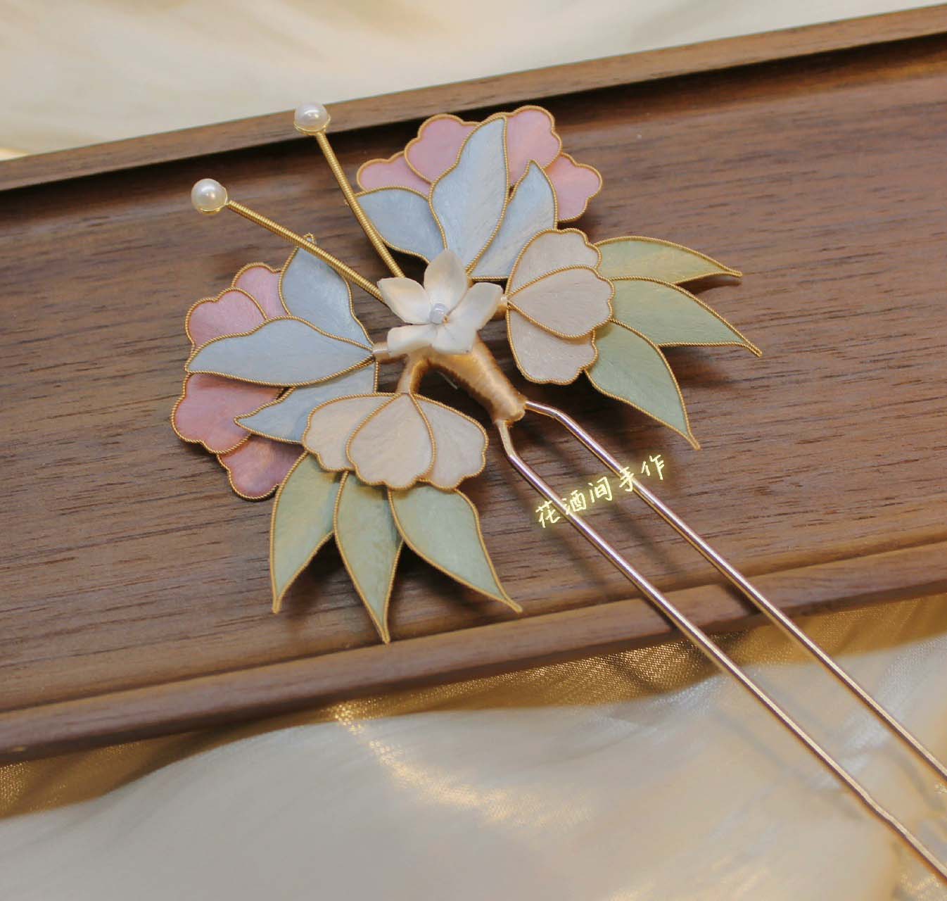 Flower Butterfly Bespoke Hairpin-Silk Hairdress(Ronghua)