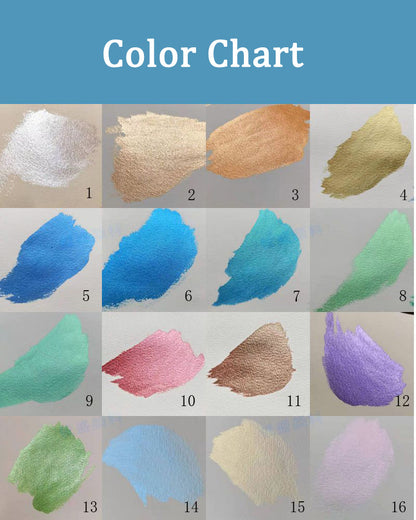 Metallic Pearlescent Solid Watercolor Paint Set for Ronghua Chanhua, Art & Crafts(Combo Pack Set of 6)