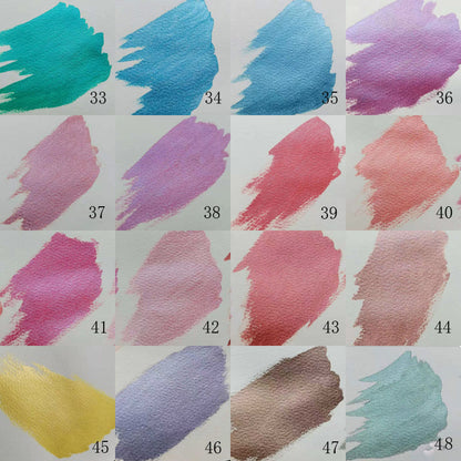 Metallic Pearlescent Solid Watercolor Paint Set for Ronghua Chanhua, Art & Crafts(Combo Pack Set of 6)